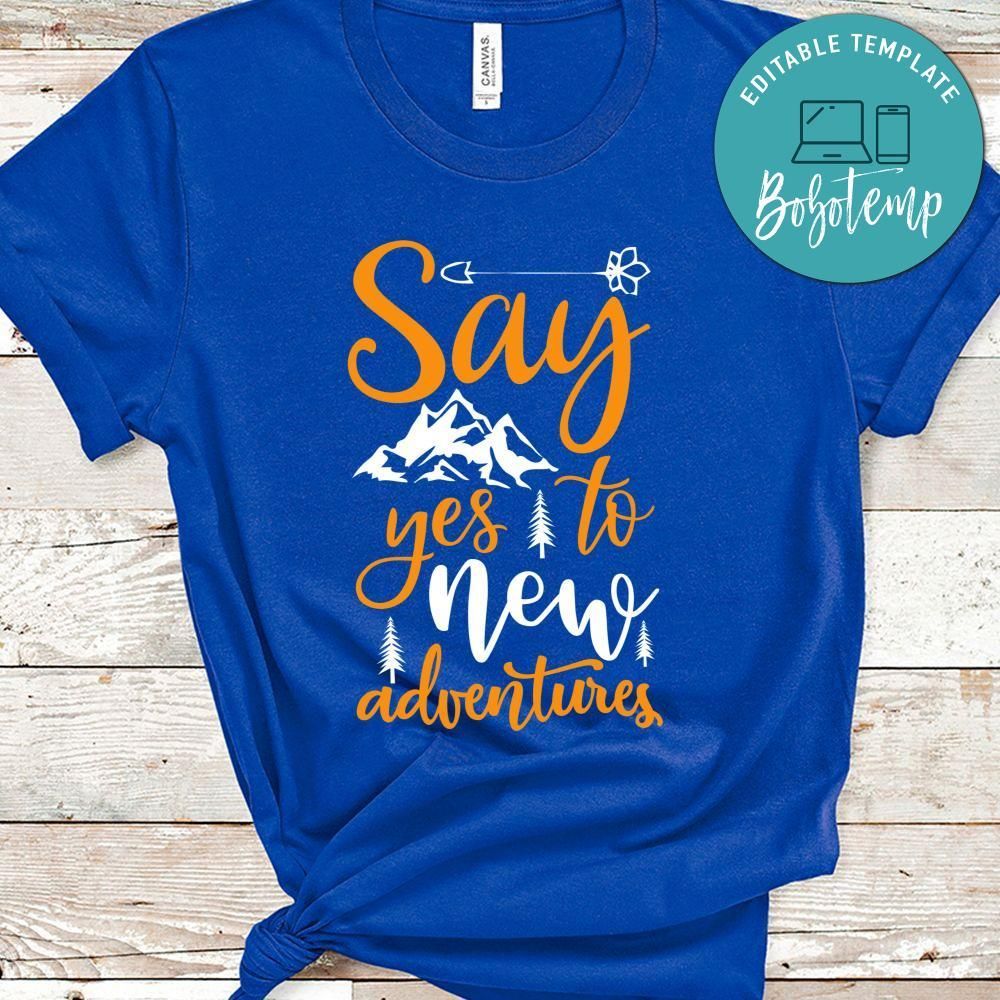 Say Yes To New Adventures Black Shirt
