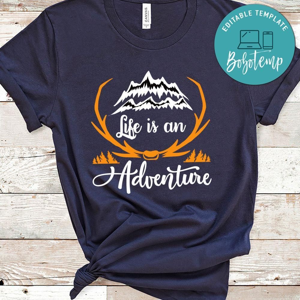 Life Is An Adventure Black Shirt