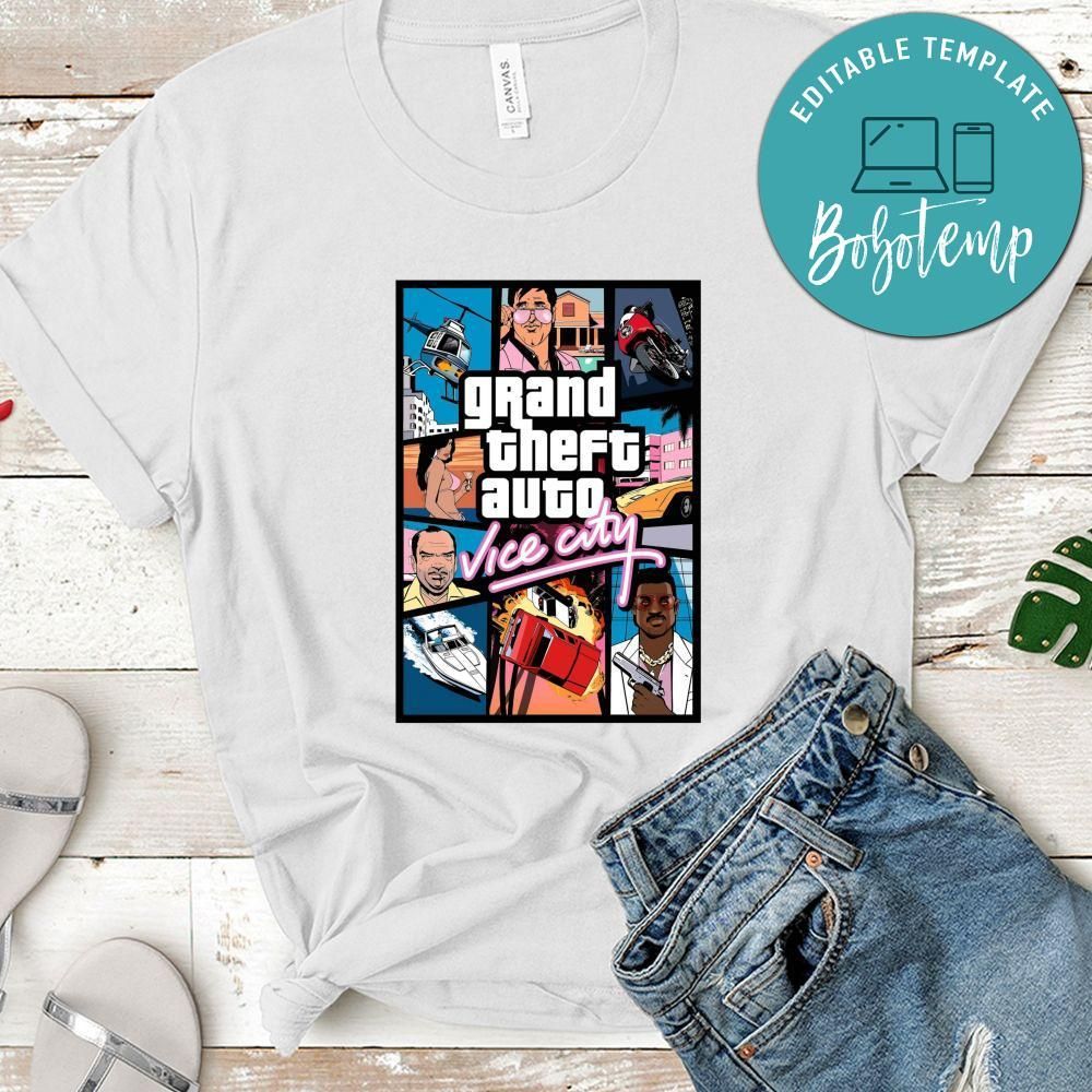 Vice City Game Shirt, Grand Theft Auto Vice City Shirt