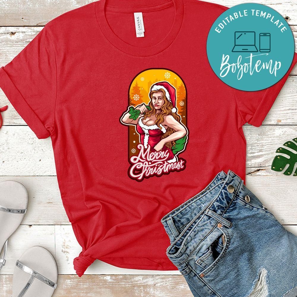 Sexy Girl Merry Christmas Shirt