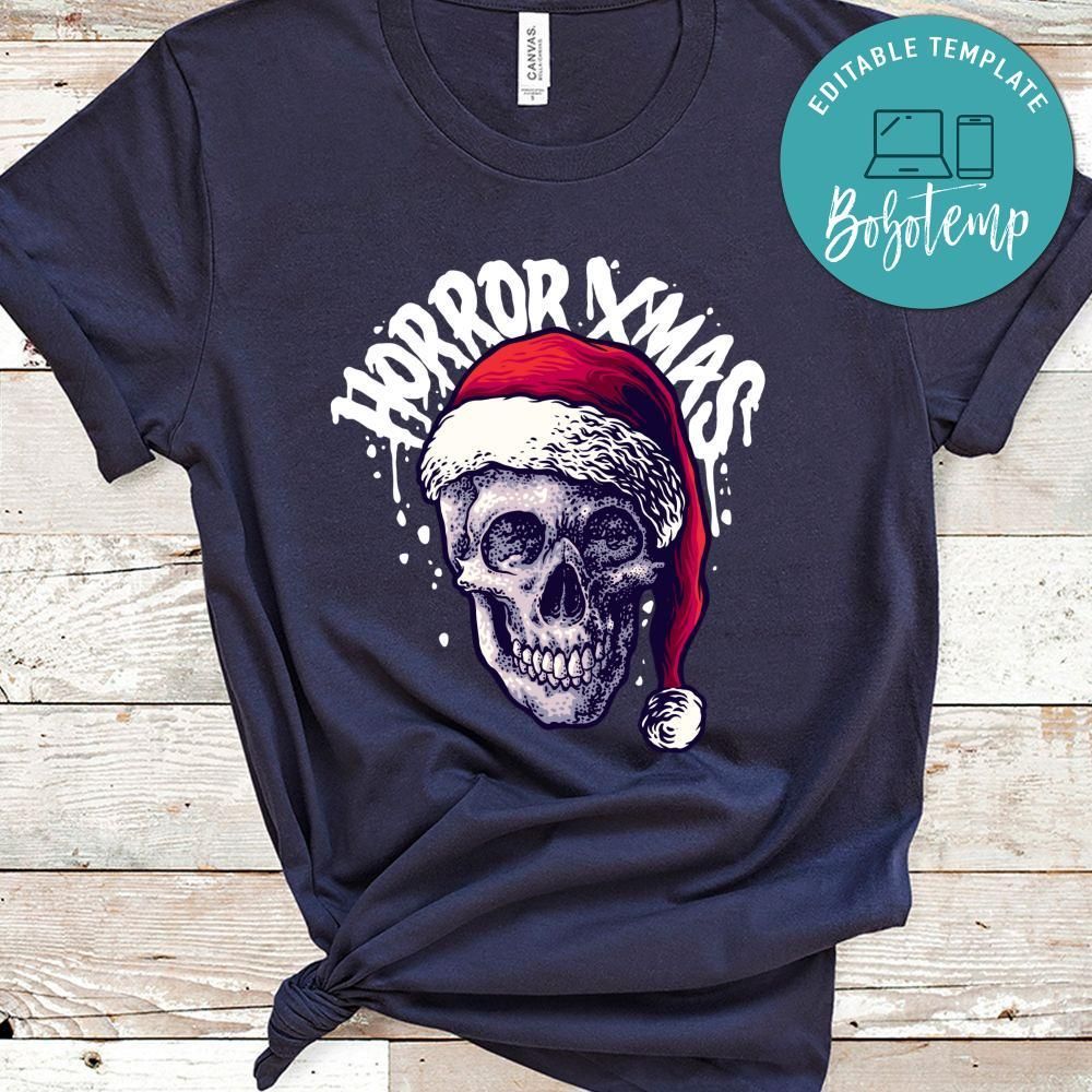 Merry Christmas, Santa Skull Christmas  Horror Shirt
