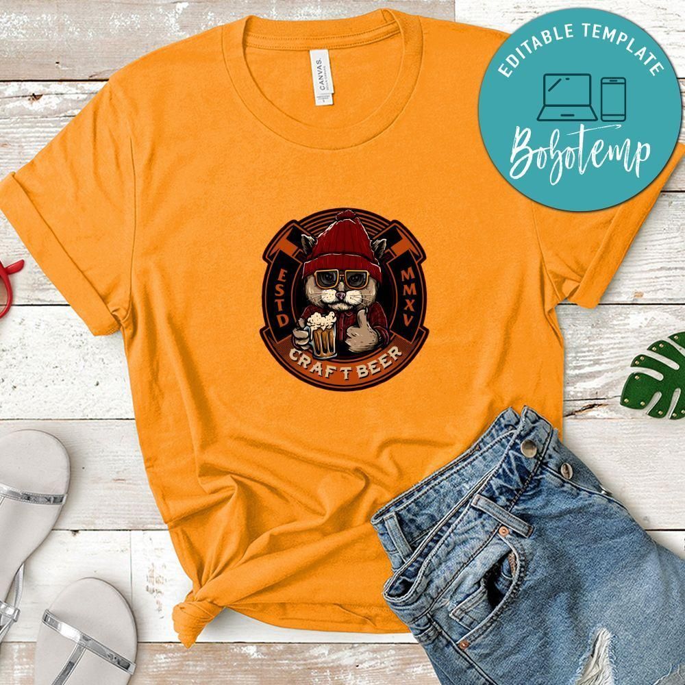 Cat With A Glass Of Beer Shirt