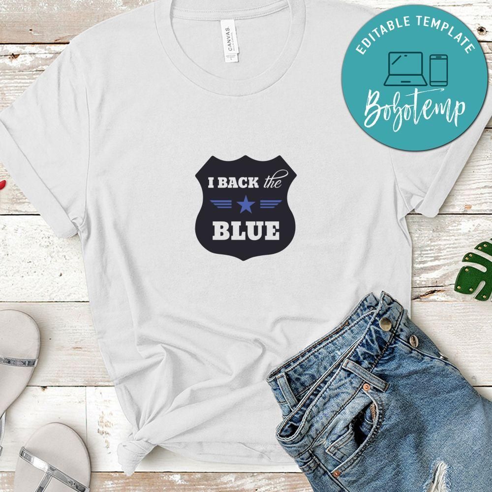 I back the blue white Shirt