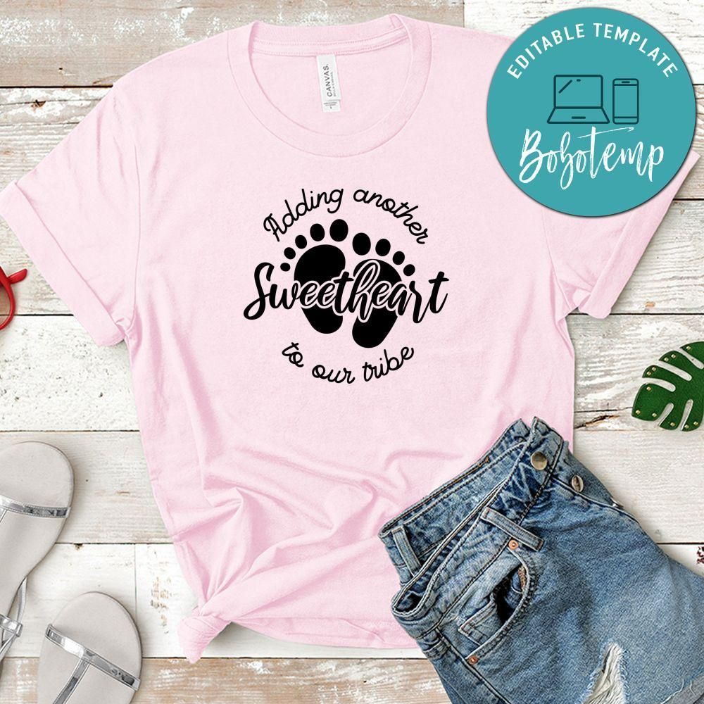 Pregnancy Adding Another Sweetheart To Our Tribe Shirt