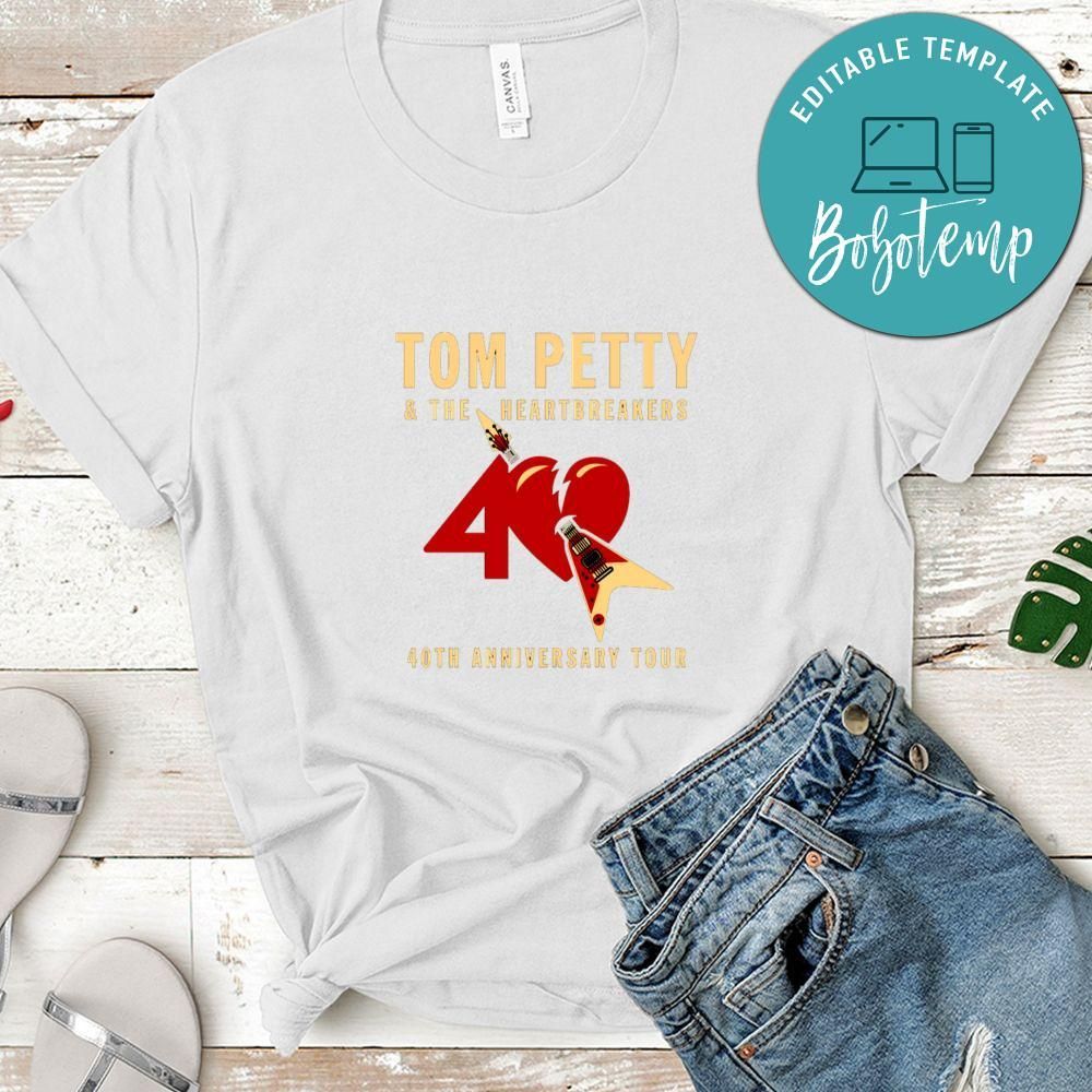 Tom Petty & The Heartbreakers 40th Anniversary Tour White Shirt