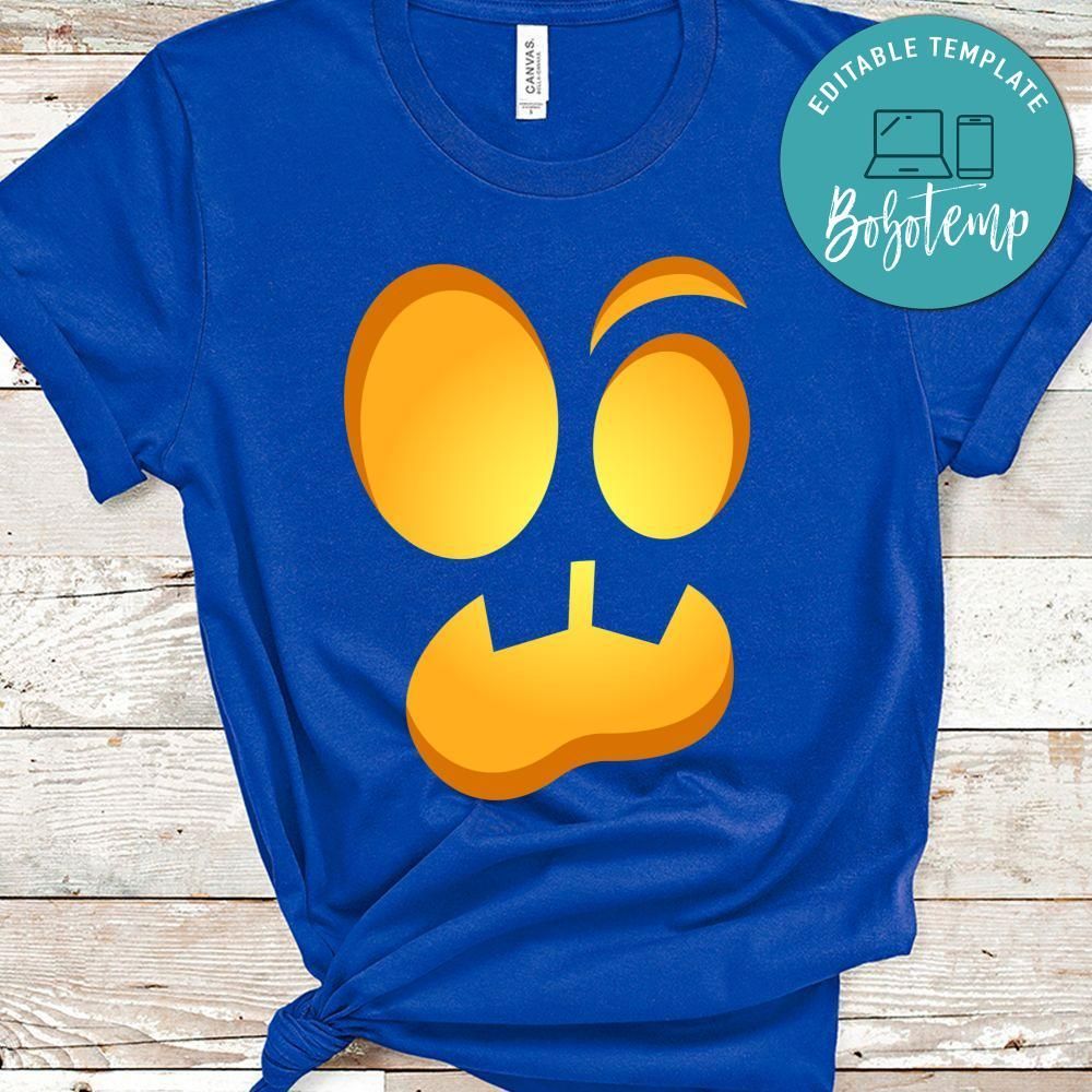 Scary Funny Glowing Faces Halloween Pumpkin Ghost No6 Shirt