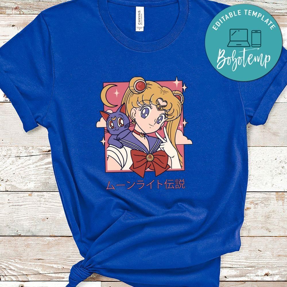 Sailor Moon With Cat Shirt