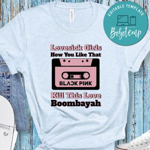 Blackpink Music Cassette Music List Shirt