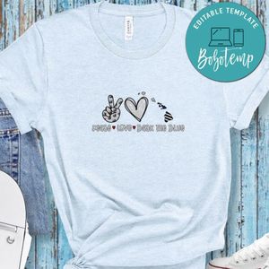 Hawaii Back the Blue Peace Heart Love Shirt