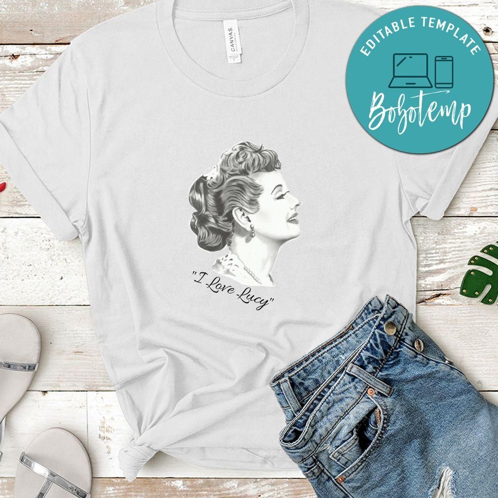 I Love Lucy Shirt, Lucille Ball Portrait Shirt