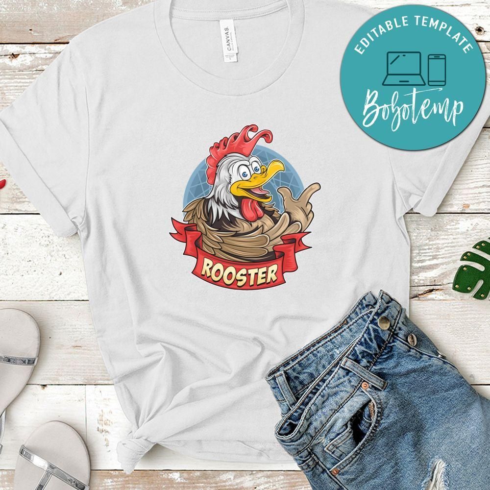Rooster Chicken Smile Funny Cute Shirt