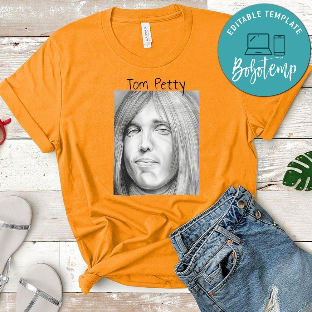 Tom Petty Hand Draw White Shirt
