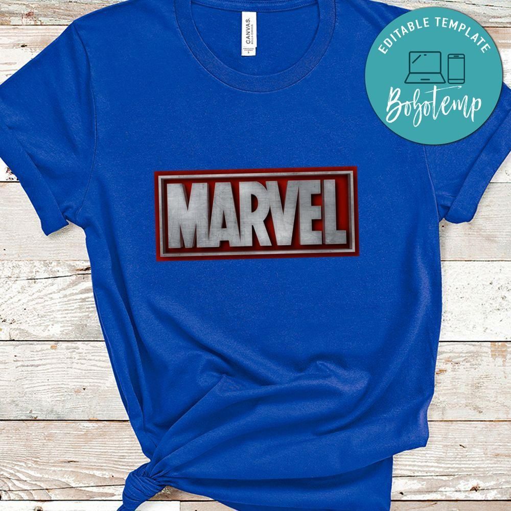 Marvel Typography Shirt, Marvel Gift Shirt