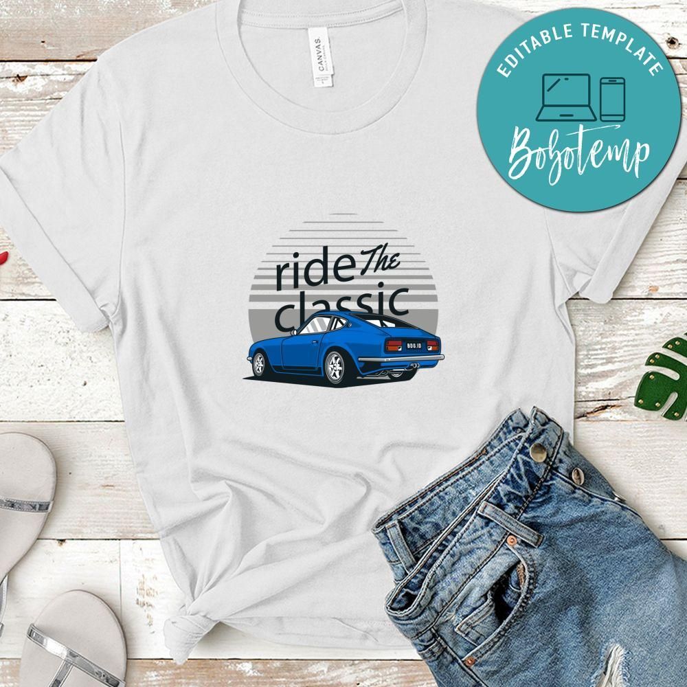 Ride The Classic Shirt, Blue Car Shirt
