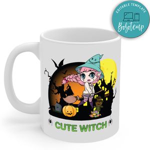 Cute Witch Halloween Gift Mug