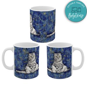 Van Gogh Cat Mug