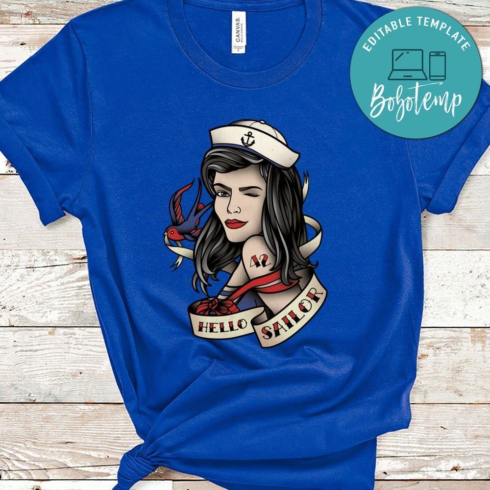 Tatoo Lady Shirt, Hello Sailor Shirt