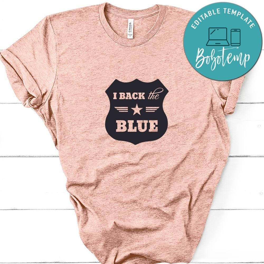 I back the blue black Shirt