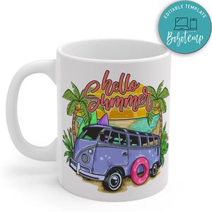 Tropical Holiday Summer Sunset Beach Mug