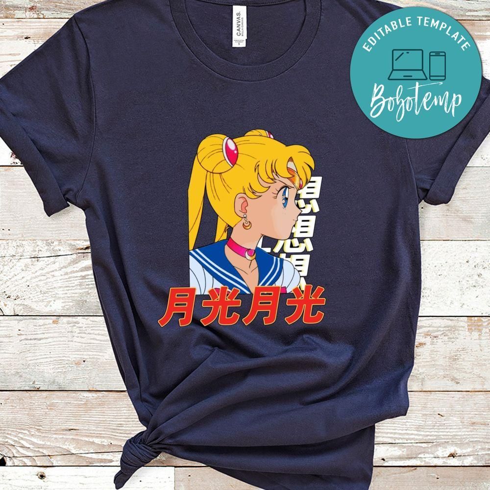 Sailor Moon Shirt, Japanese Manga Shirt
