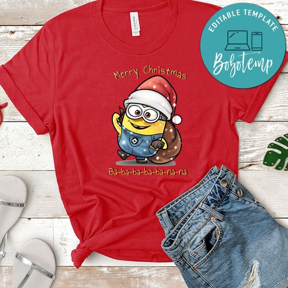 Minion Merry Christmas Banana Shirt