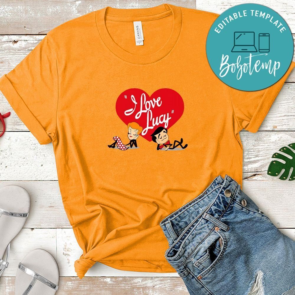 I Love Lucy Heart And Couple Shirt