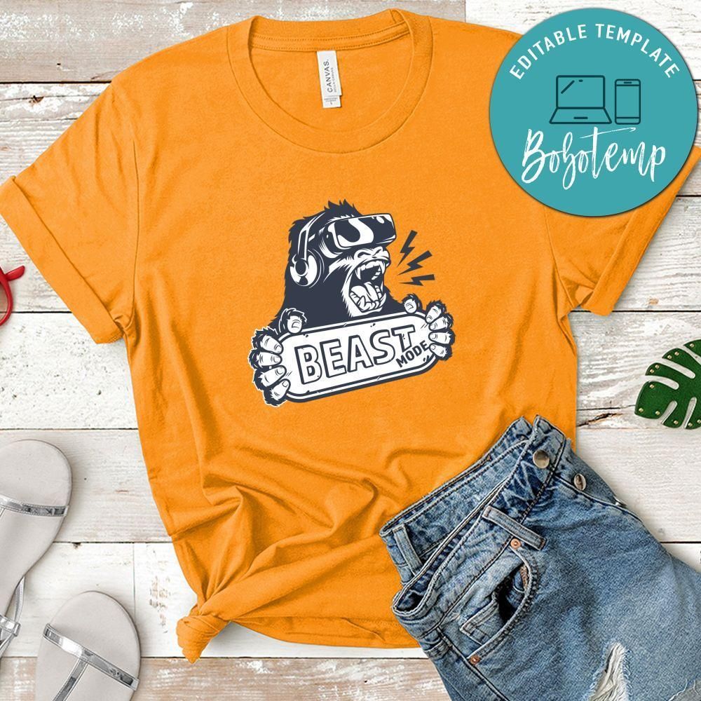 Gamer Beast Mode White Shirt