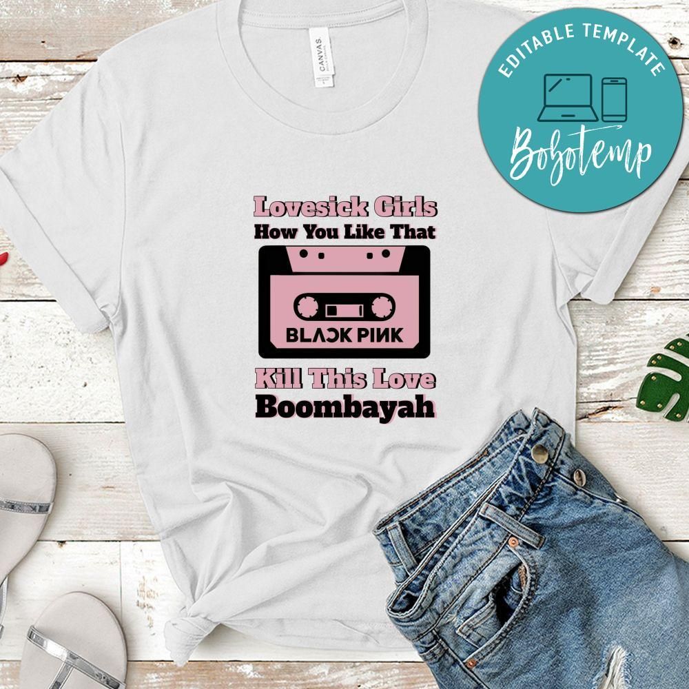 Blackpink Music Cassette Music List Shirt