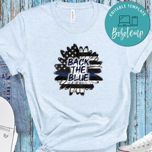 Back the Blue Rustic Sunflower Shirt