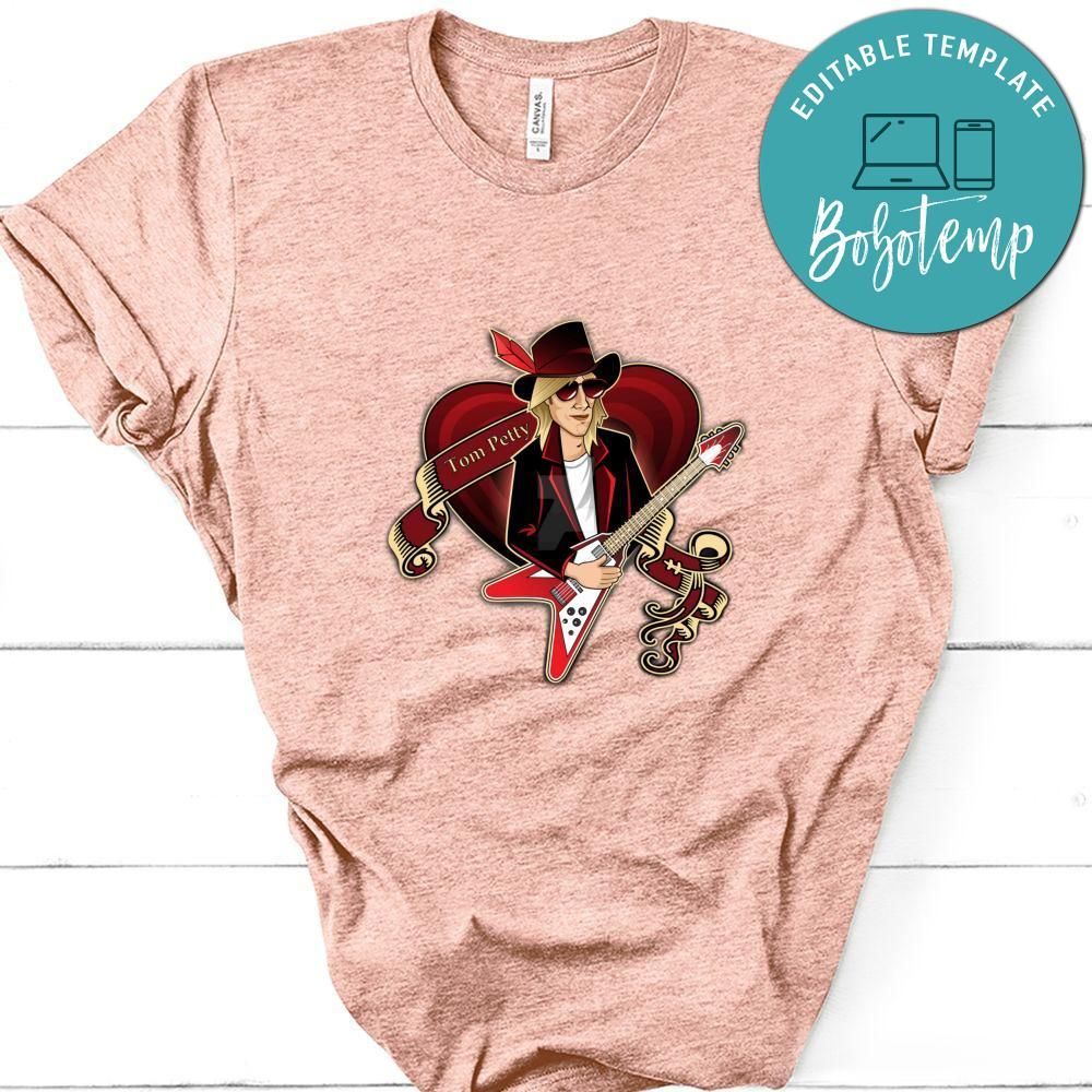 Tom Petty Heartbreakers Cartoon White Shirt