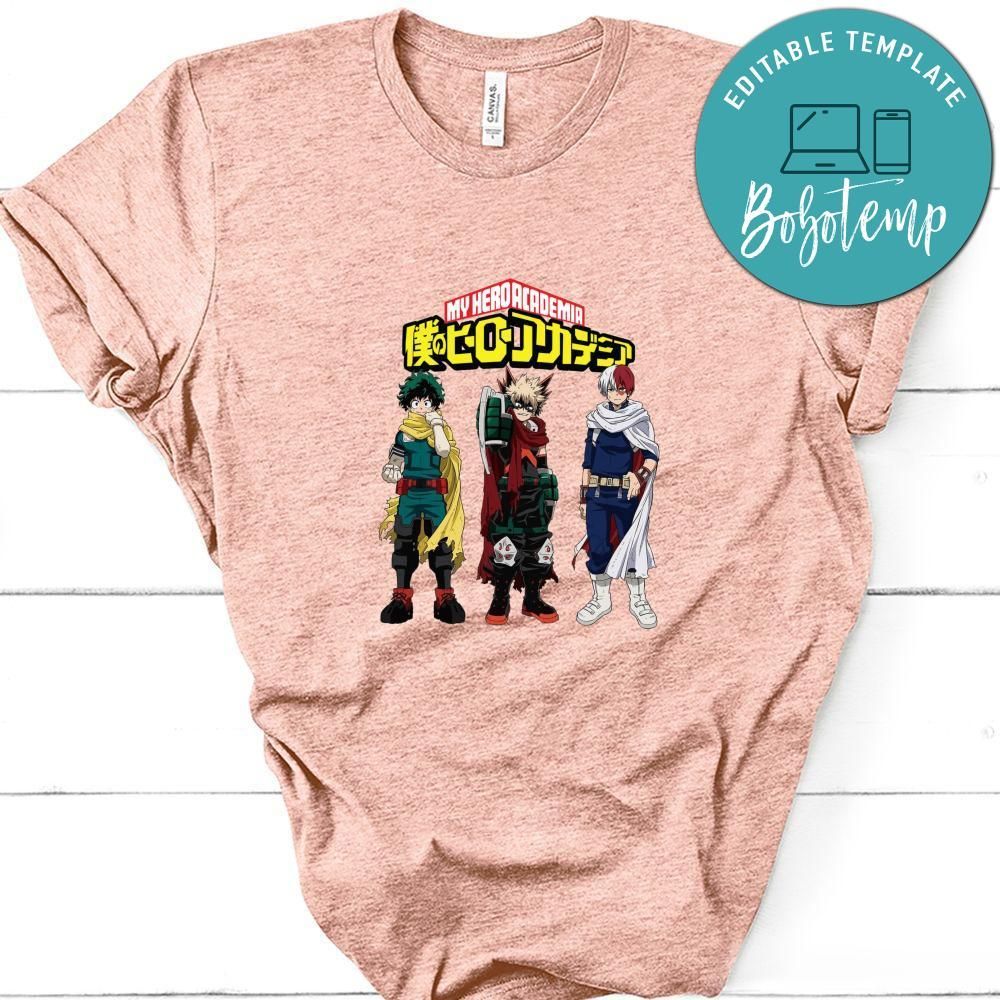 My Hero Academia Shirt, Shoto Todoroki Shirt, Bakugo Katsuki Shirt, Midoriya Izuku Shirt