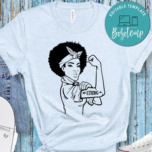 Rosie Strong Afro Woman Shirt