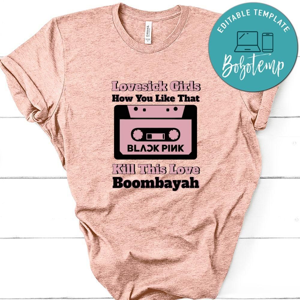 Blackpink Music Cassette Music List Shirt