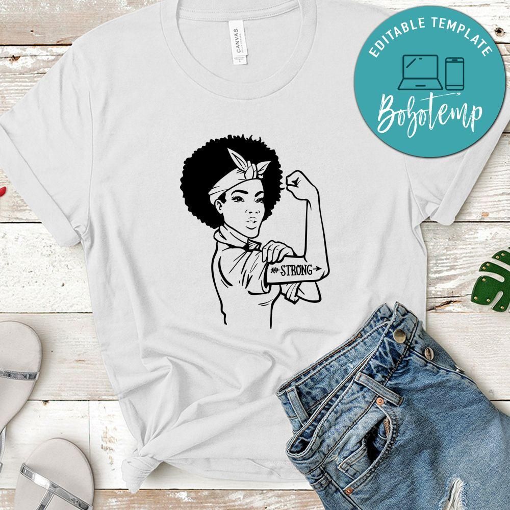 Rosie Strong Afro Woman Shirt