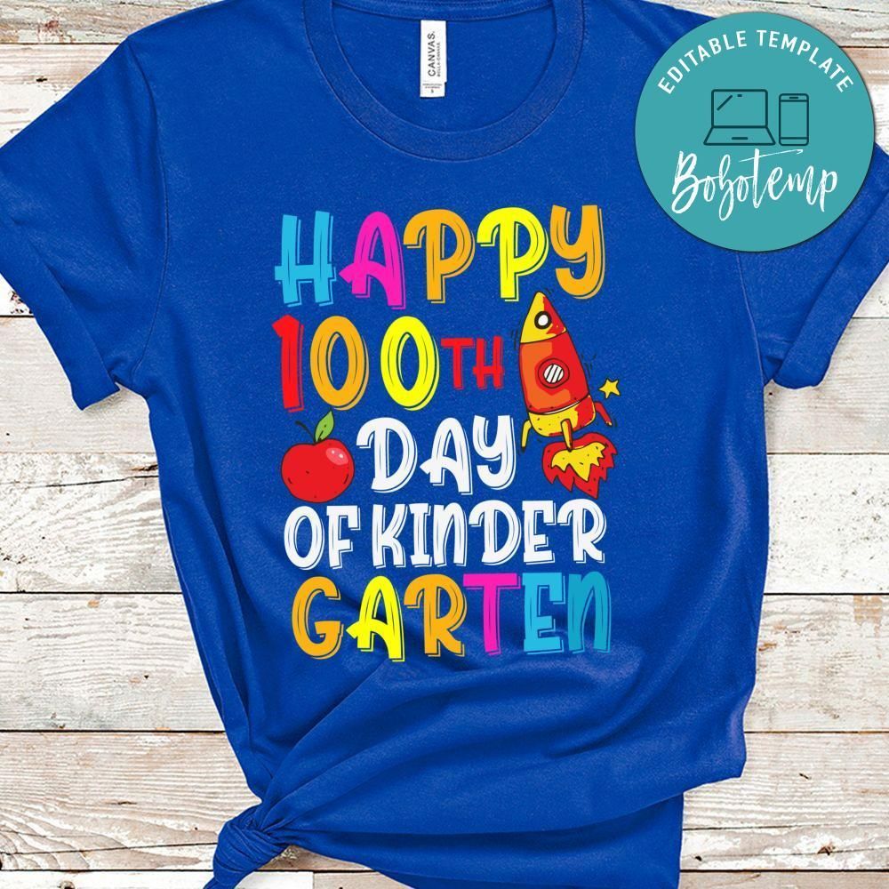 Happy 100th Day of Kindergarten Teacher Shirt