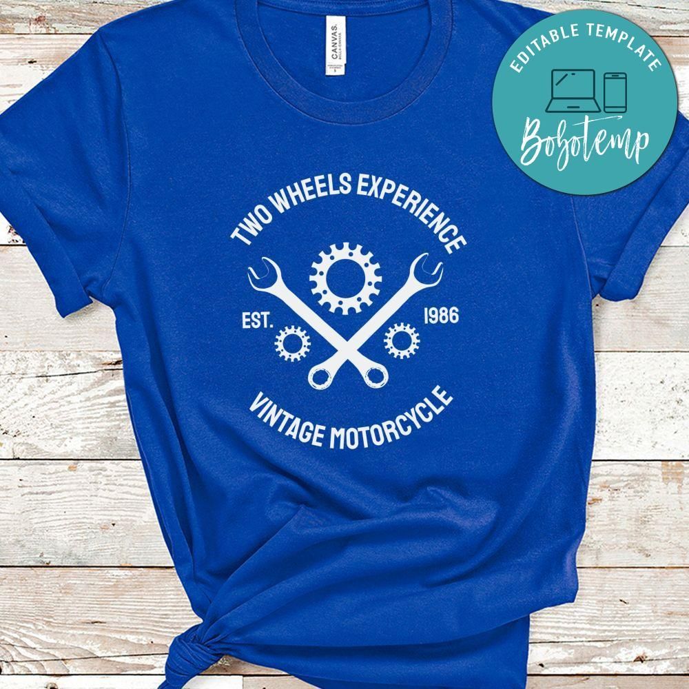 Two Wheels Experience Est 1986 Vintage Motorcycle Shirt