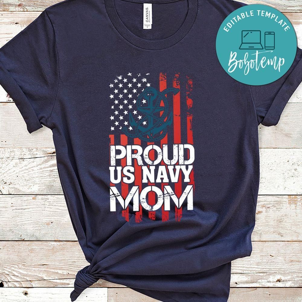 Proud US Navy Mom Veteran Tshirt