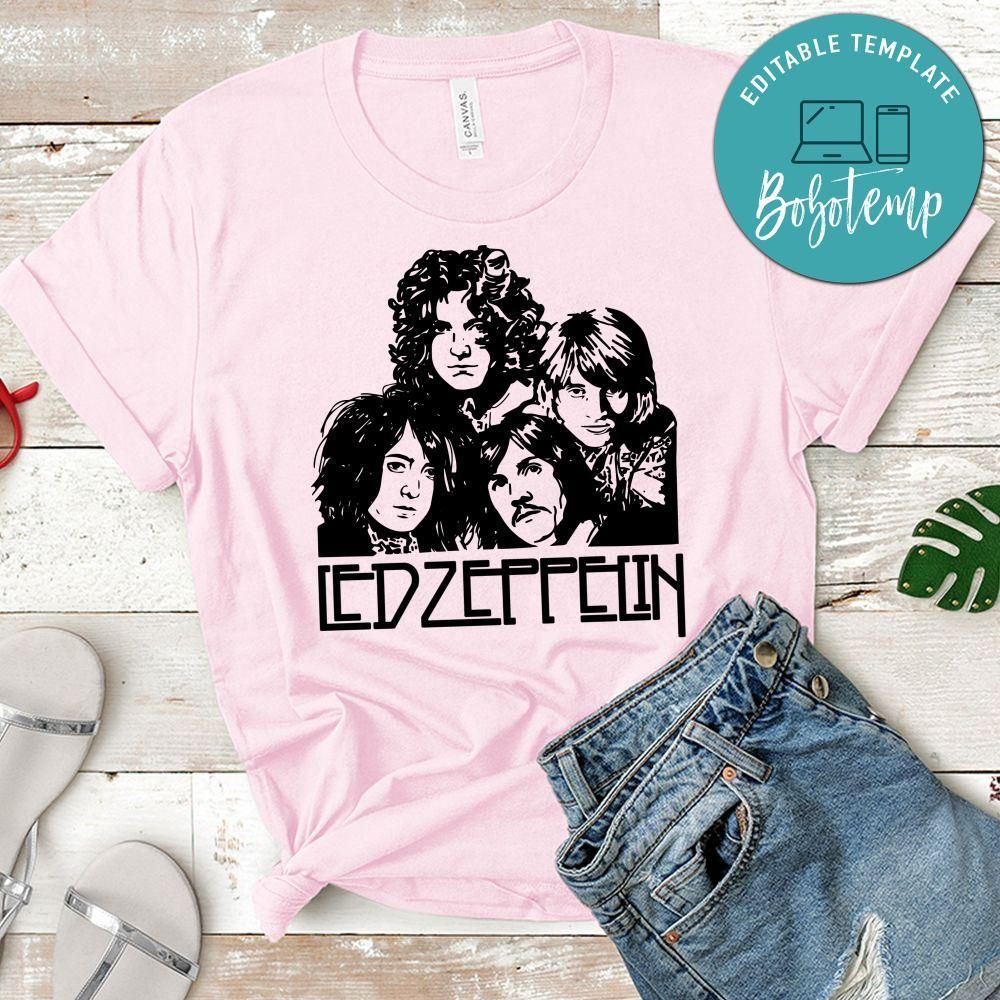 Silhouette Led Zeppelin Rock Band Shirt