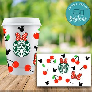 Starbucks Wrap Fruits Cherry PNG File template Instant Download