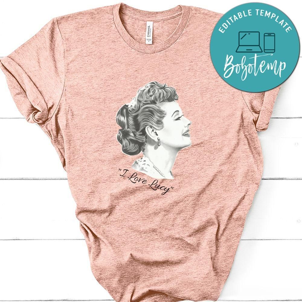 I Love Lucy Shirt, Lucille Ball Portrait Shirt