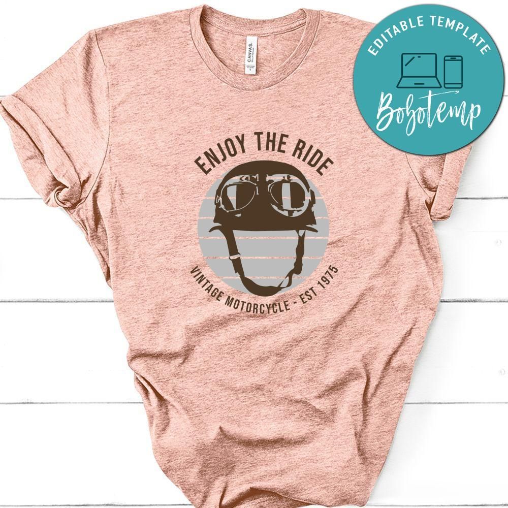 Enjoy The Ride Vintage Motorcycle Est 1975 Shirt