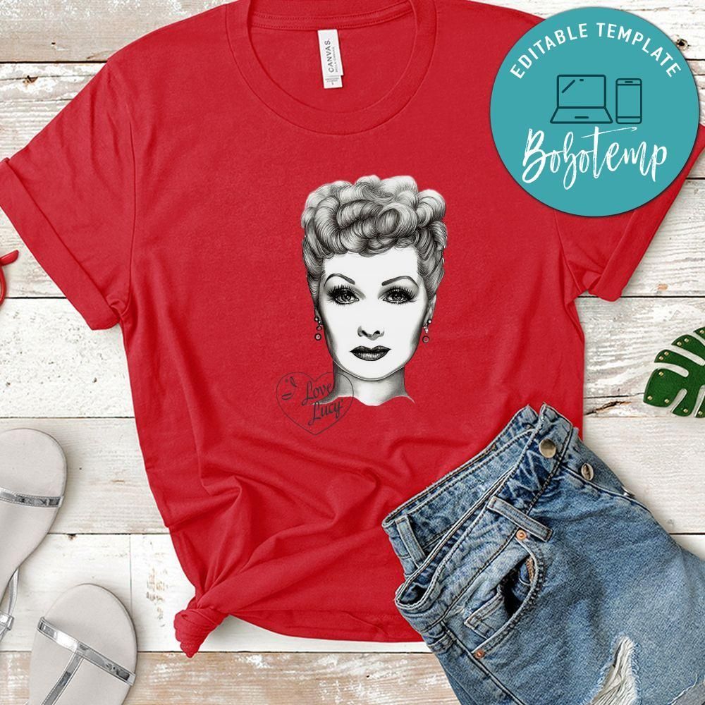I Love Lucy Black And White Art Shirt