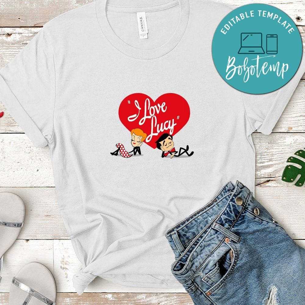 I Love Lucy Heart And Couple Shirt