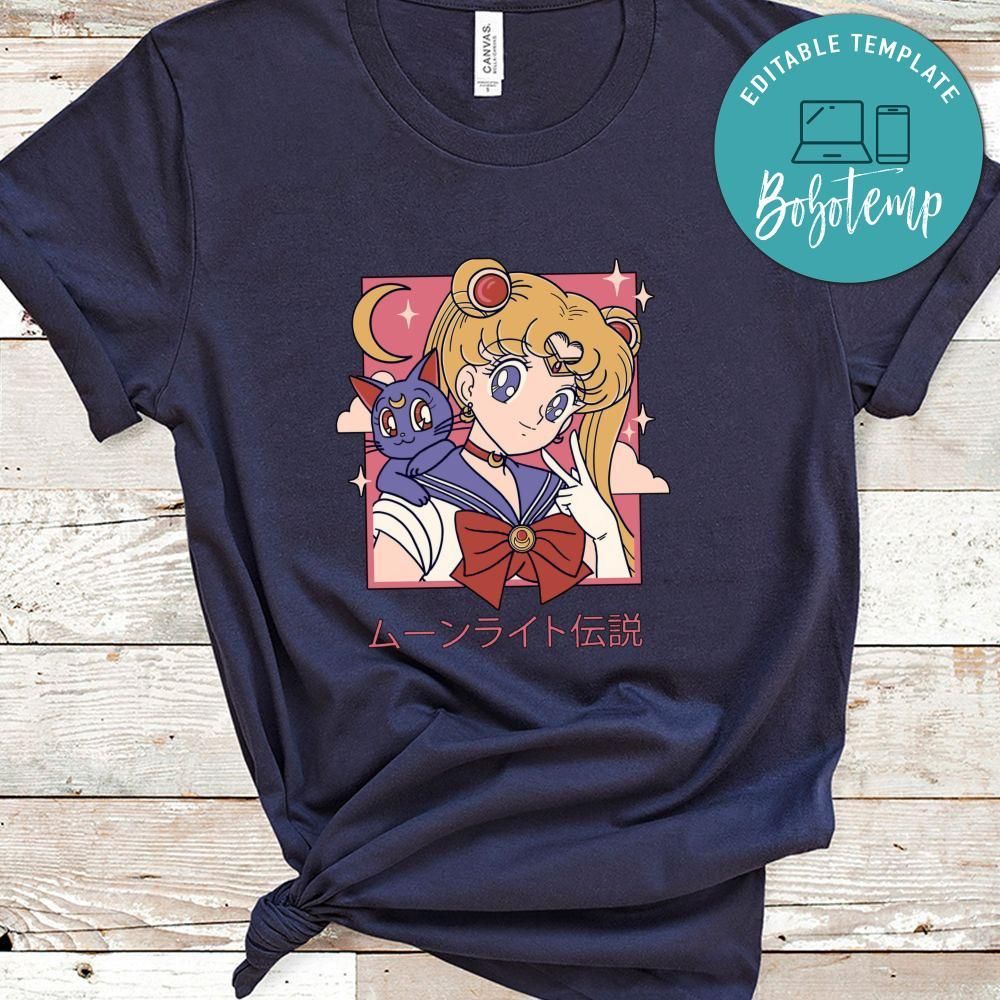 Sailor Moon With Cat Shirt