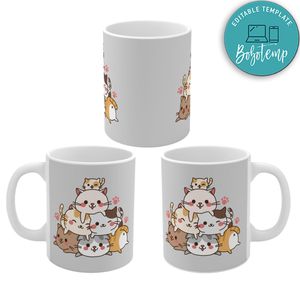 Funny Cartoon Cat Mug