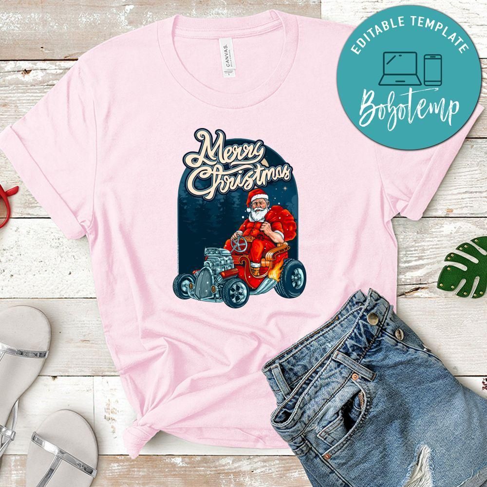 Merry Christmas, Santa Claus Hot Rod Shirt