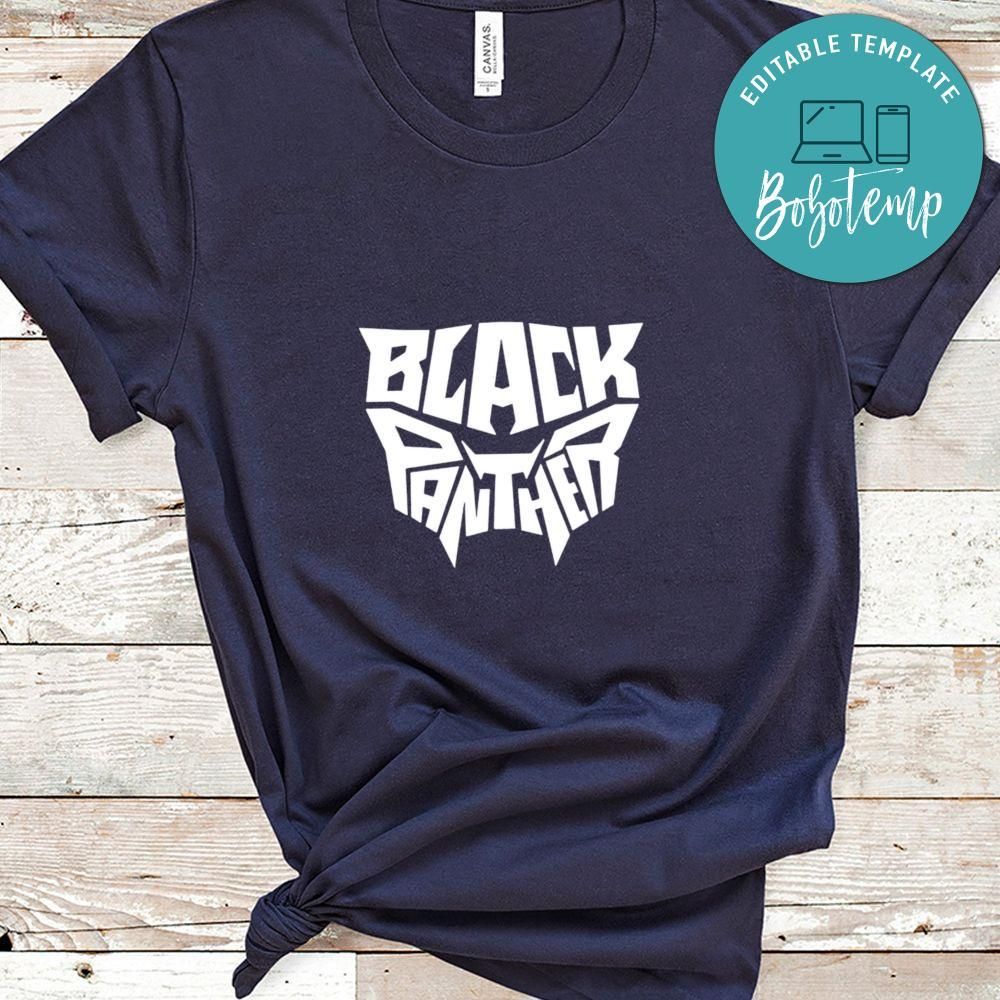 Black Panther Typography Shirt