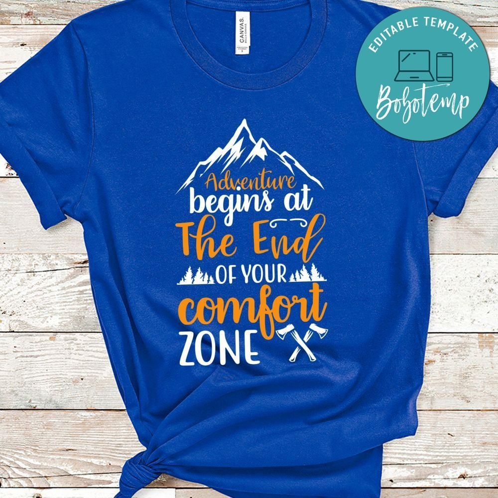 Adventure Begins At The End Of Your Confort Zone Black Shirt