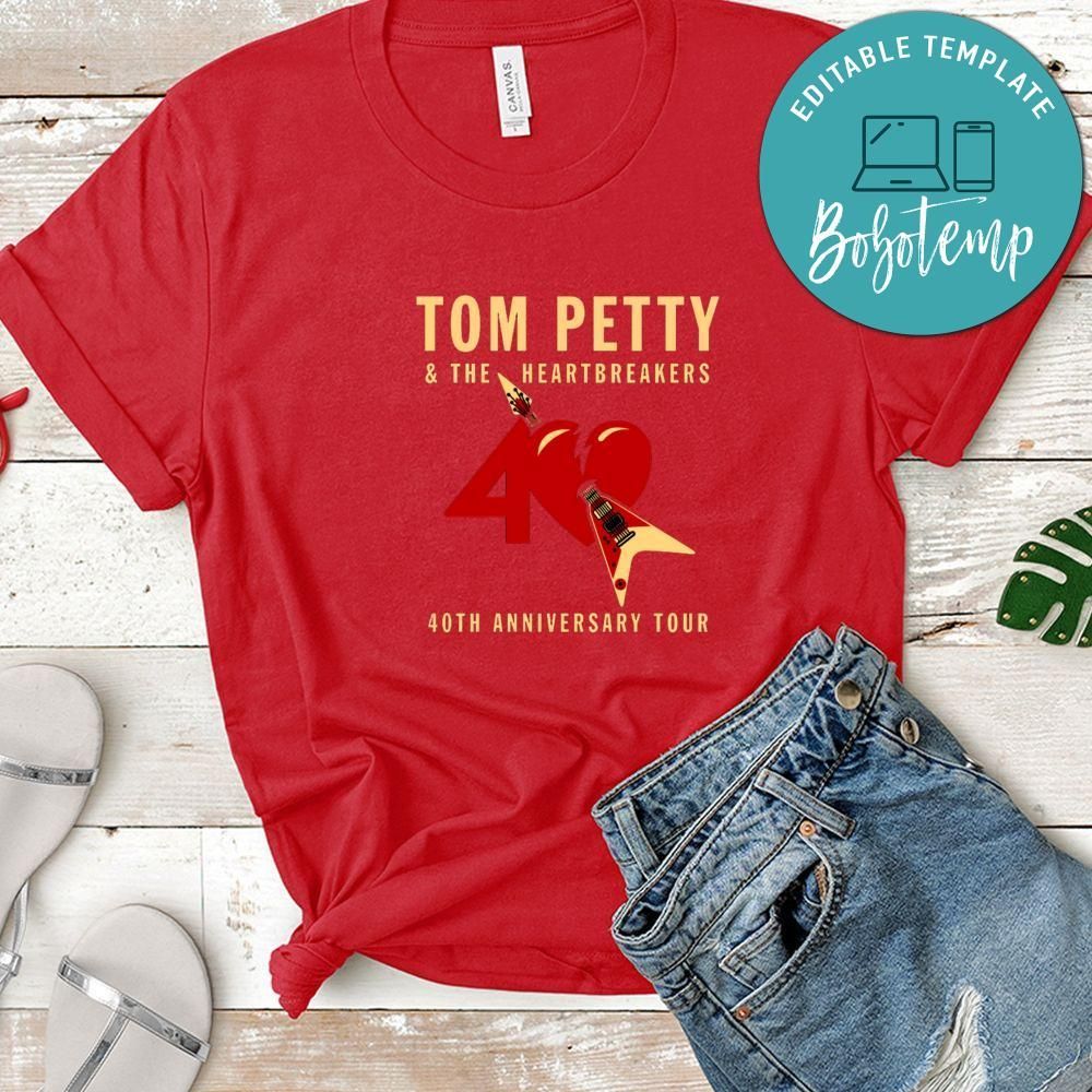 Tom Petty & The Heartbreakers 40th Anniversary Tour White Shirt