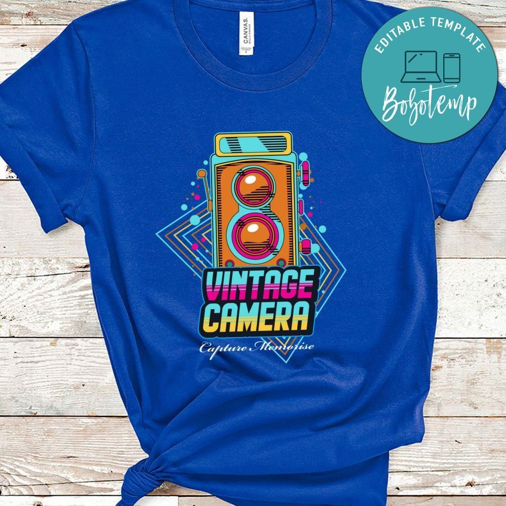 Vintage Camera Capture Memorise Tshirt